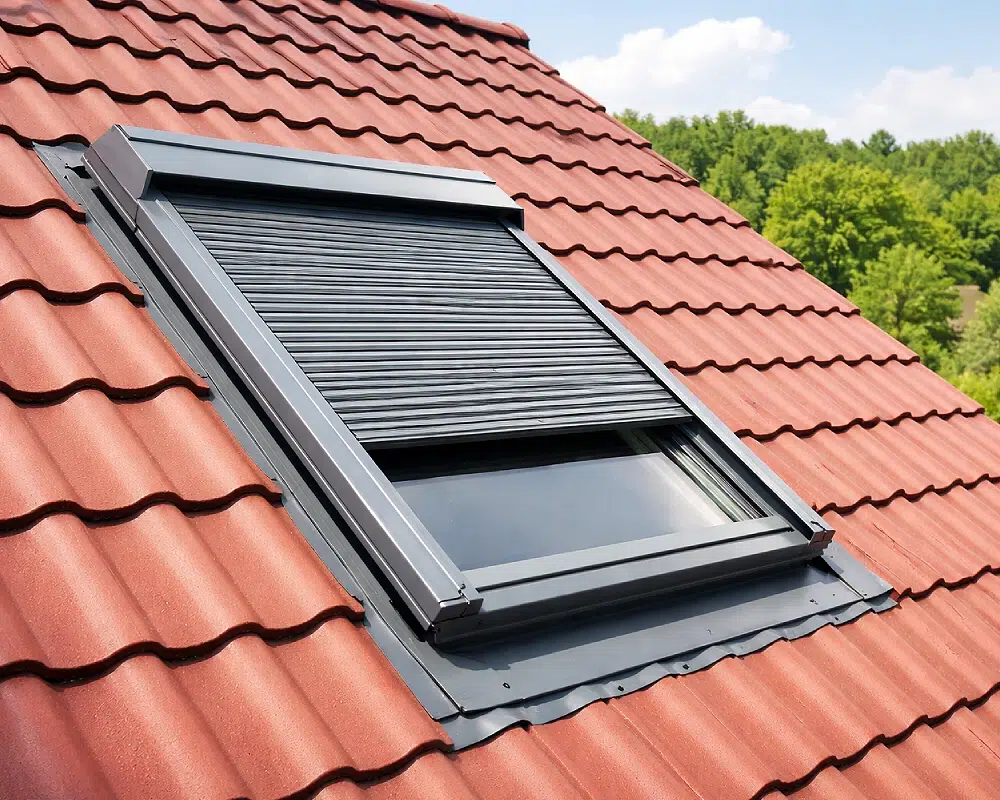 Fenêtre de toit avec volet roulant