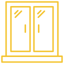 Icône de fenêtres à double battant