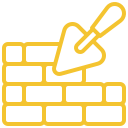 Icône de maçonnerie avec truelle